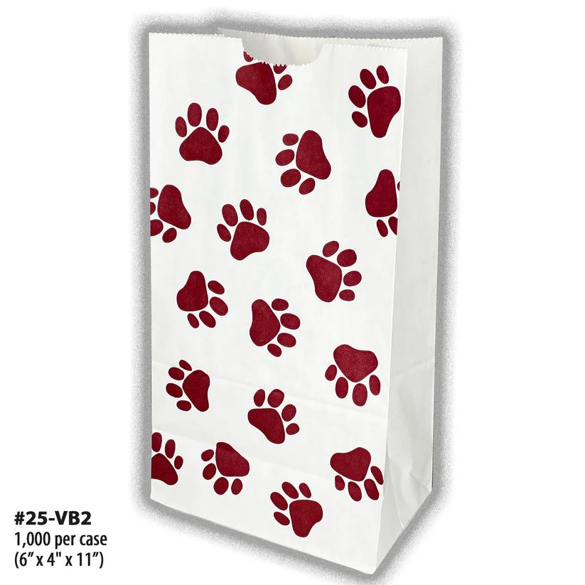 VB2-25-FRONT, white paper veterinary bag
