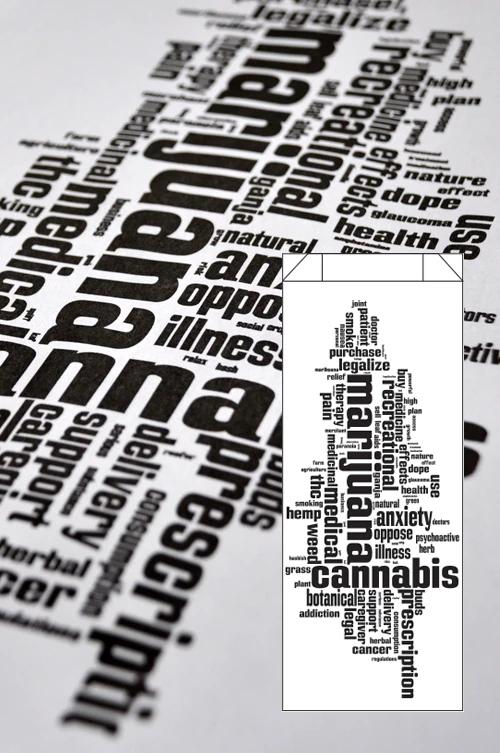 Dispensary Bag Design #24, paper bag, SKU DS-24