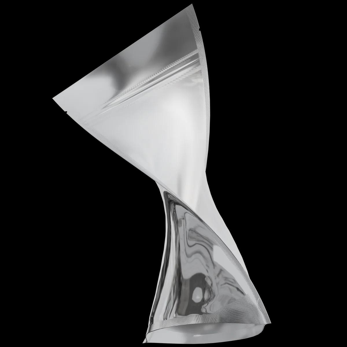 1/2 oz Gloss Silver/Clear, gloss silver/clear mylar bag