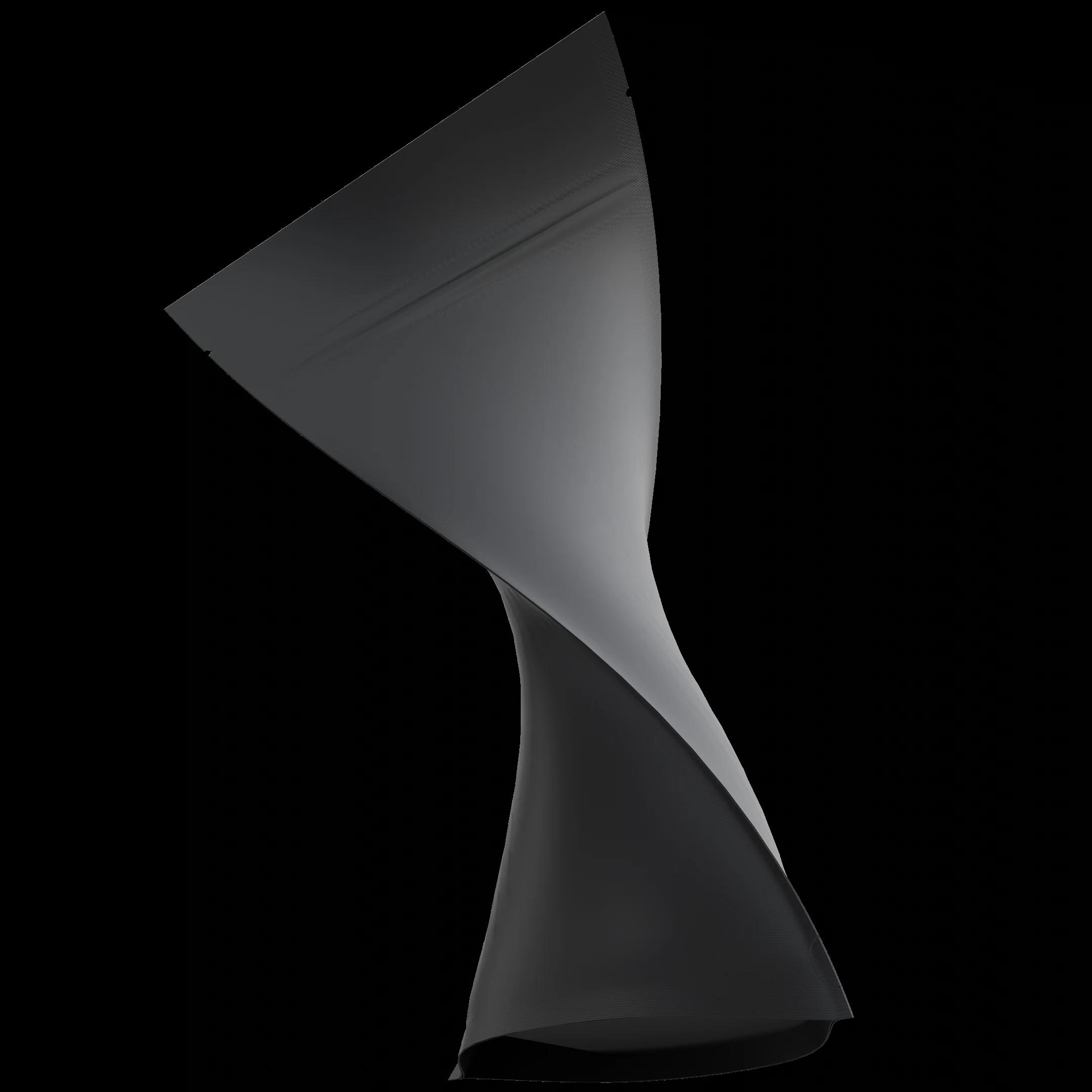 1/2 oz Matte Black Opaque, matte black opaque mylar bag