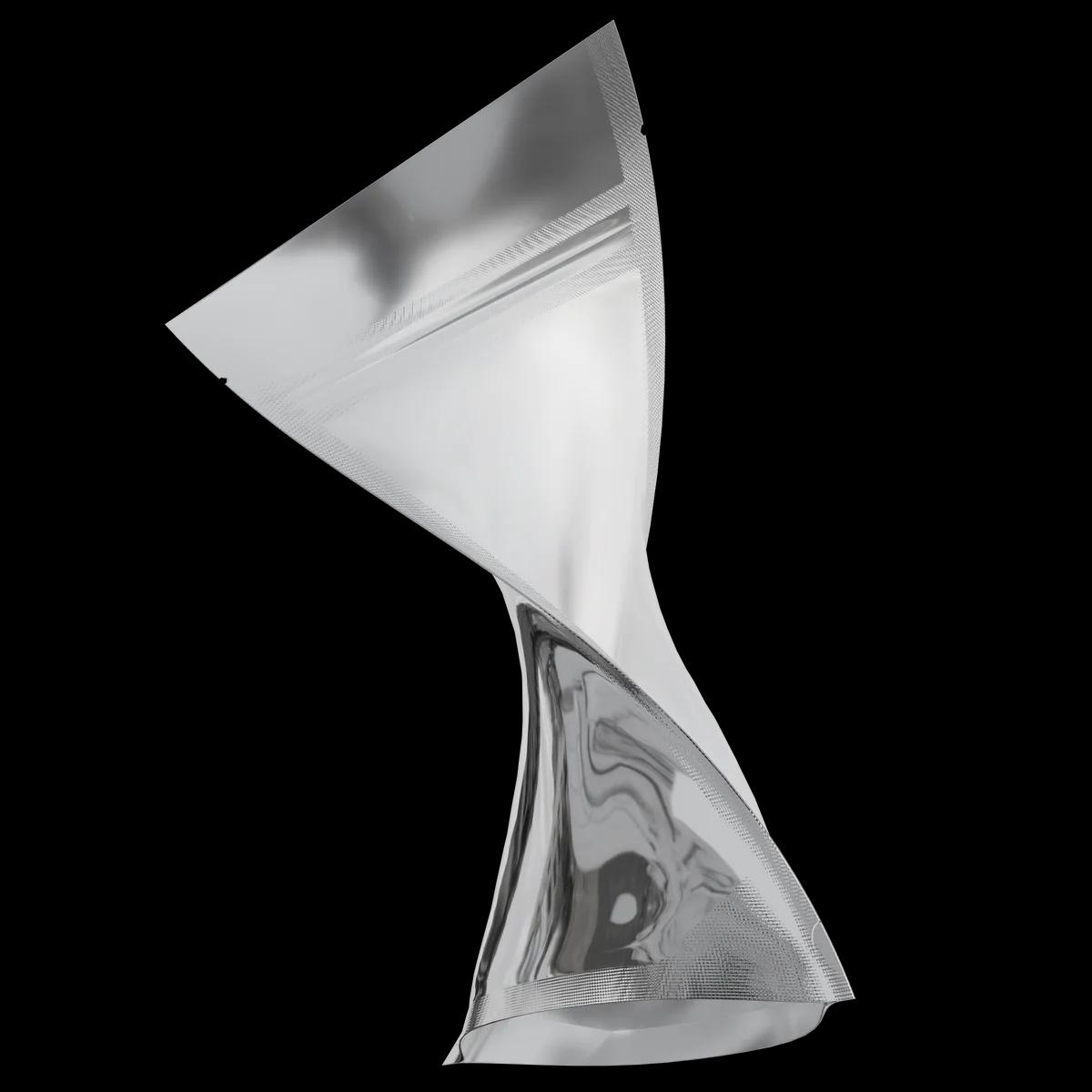 1/4 oz Gloss Silver/Clear, gloss silver/clear mylar bag