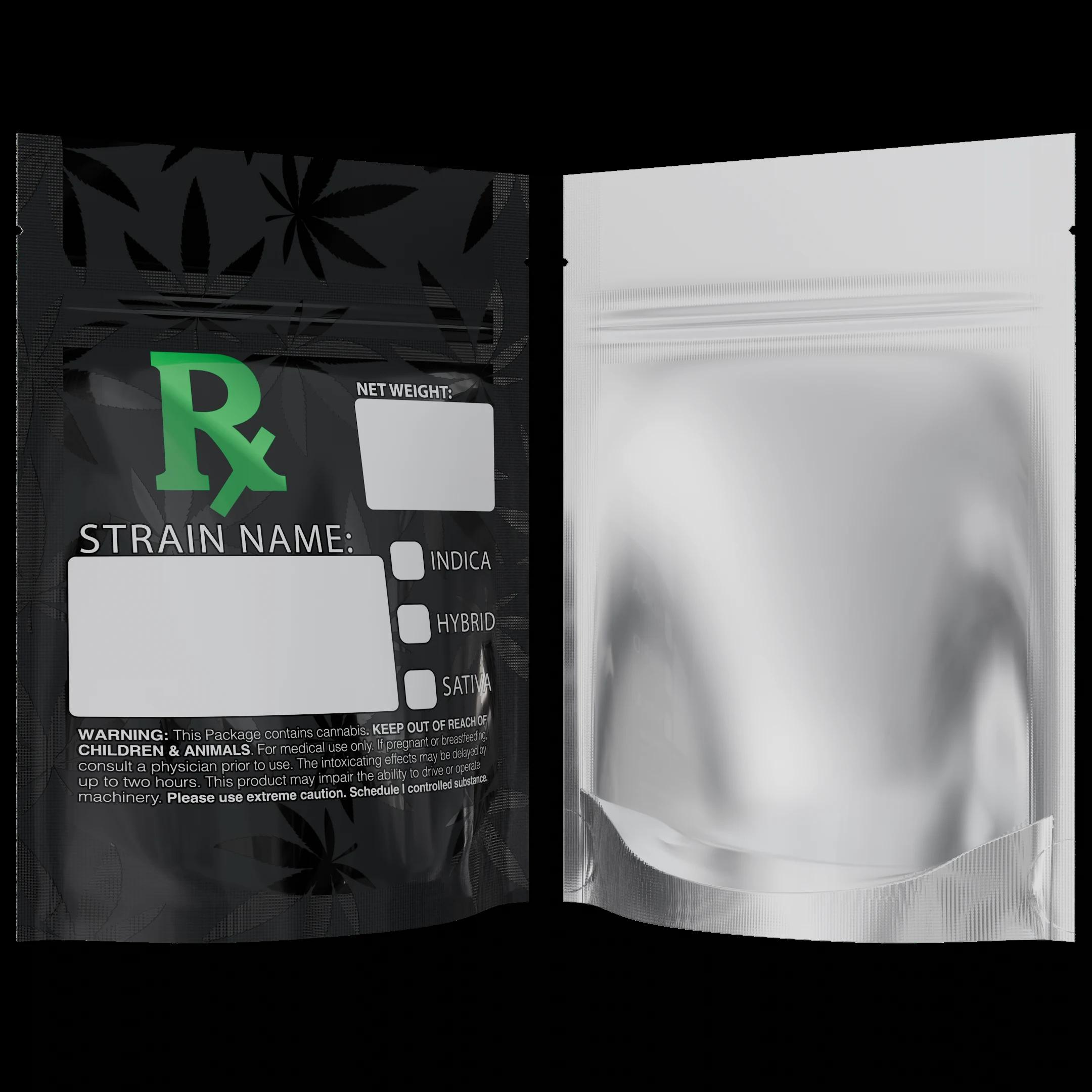 1/8 oz Green Rx, designer printed mylar bag