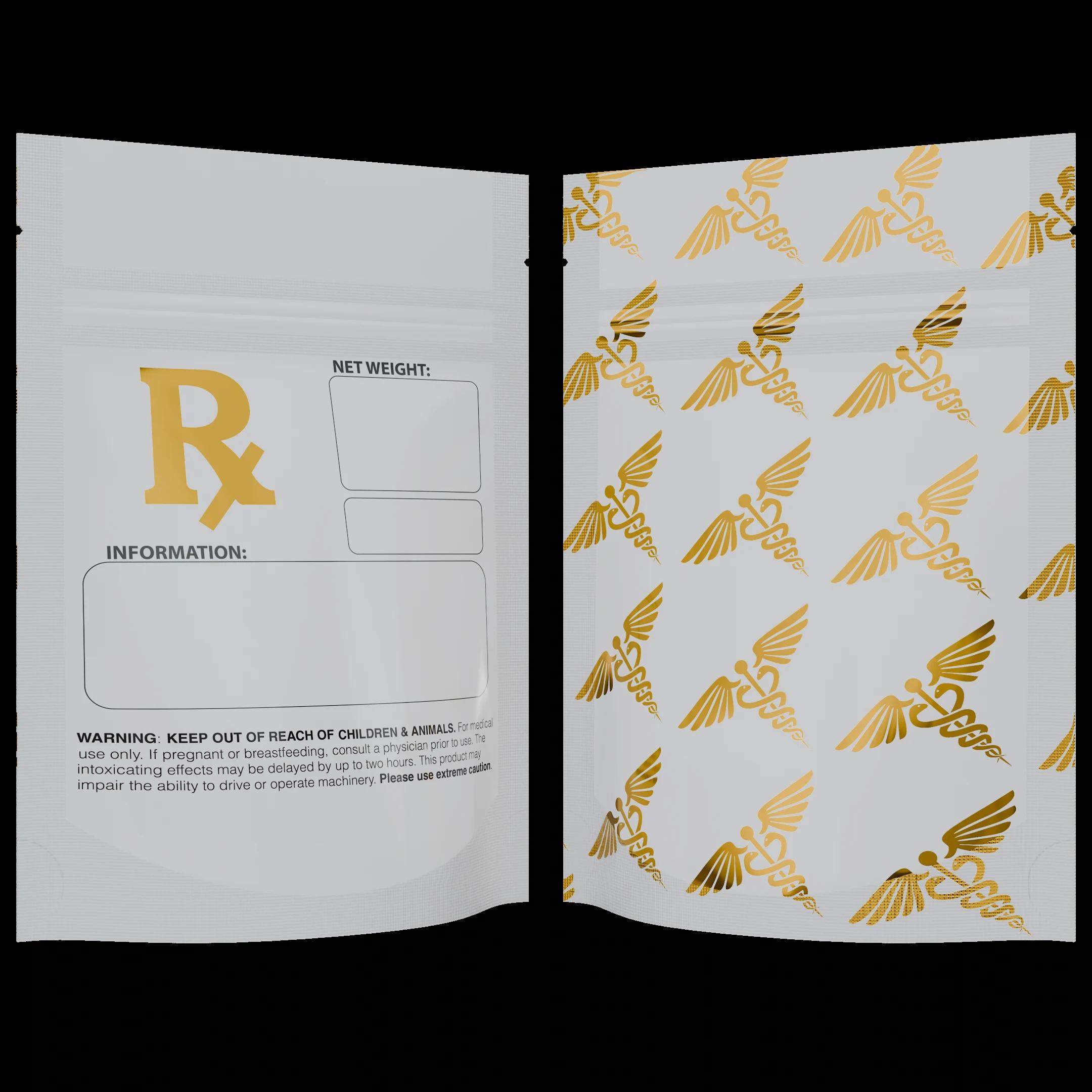 1/8 oz White Rx, designer printed mylar bag