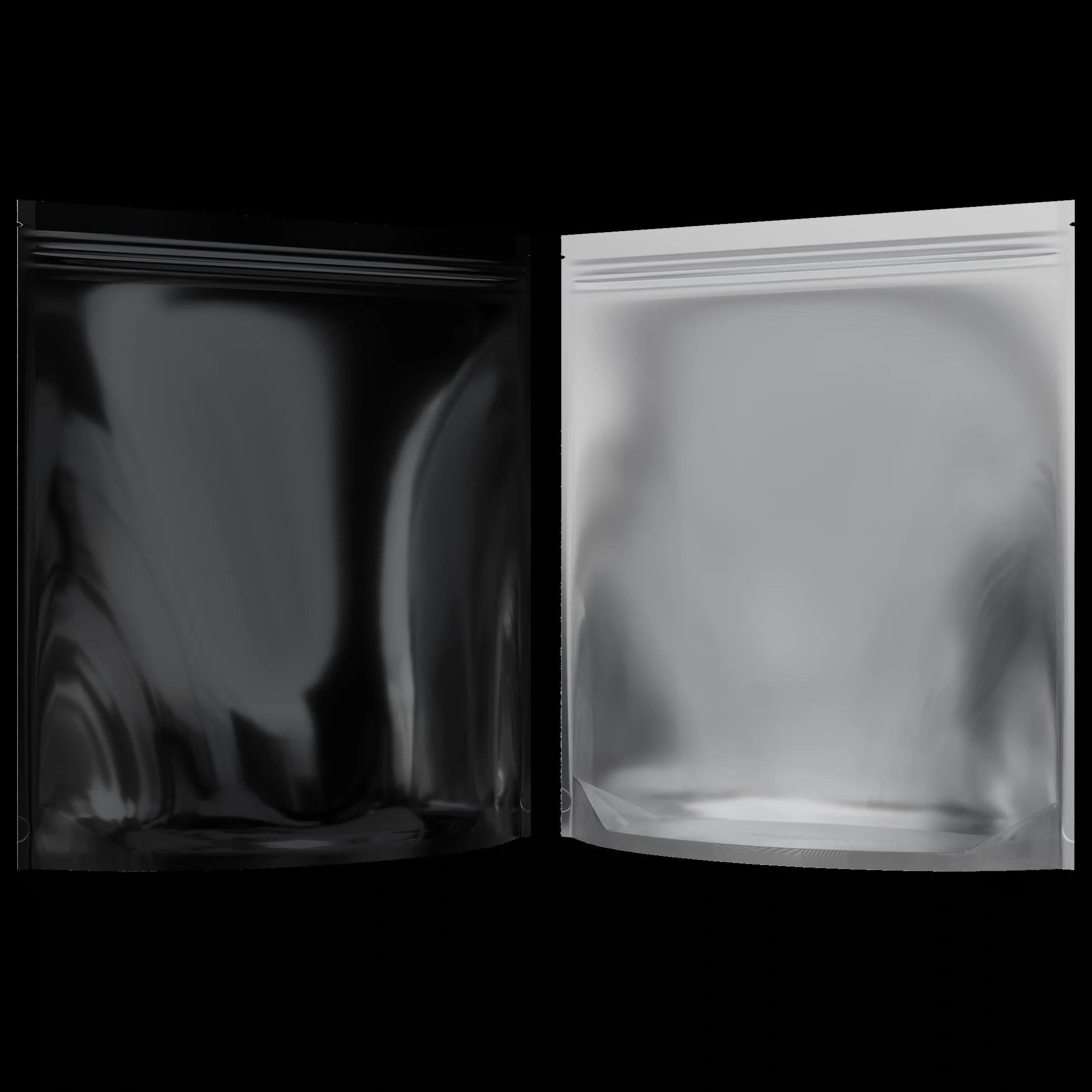 1 LB Grower Gloss Black/Clear, gloss black/clear grower mylar bag