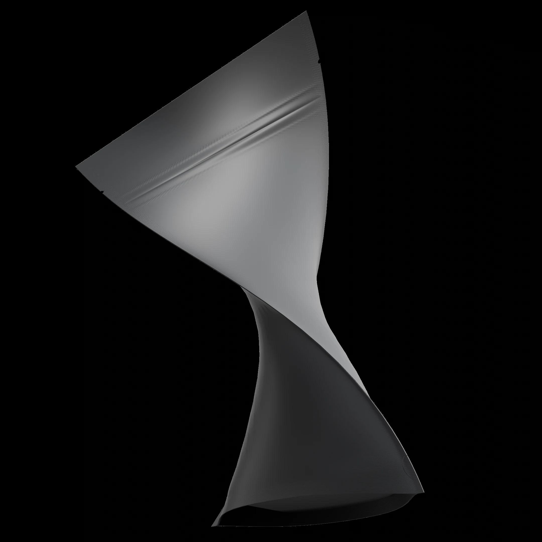 1 oz Matte Black Opaque, matte black opaque mylar bag