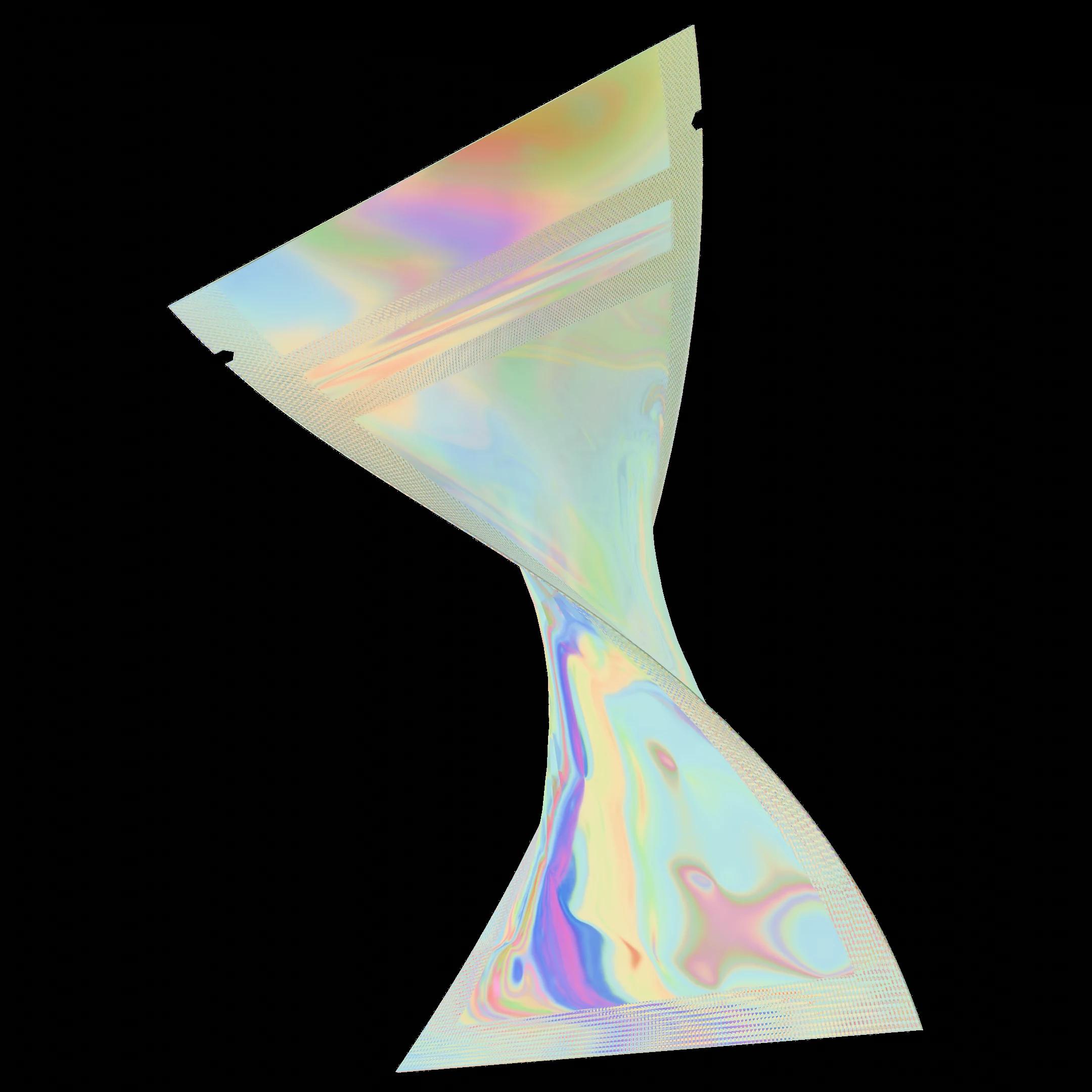 1g Gloss Holographic/Clear, gloss holographic/clear mylar bag