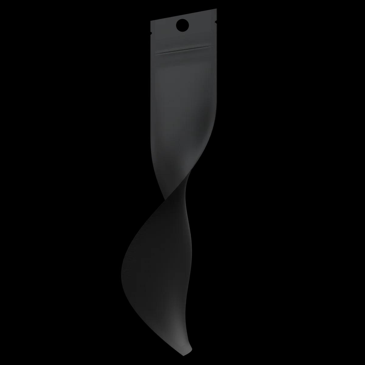 Syringe Pre-Roll Matte Black Opaque Hang Hole, matte black opaque hang hole mylar bag