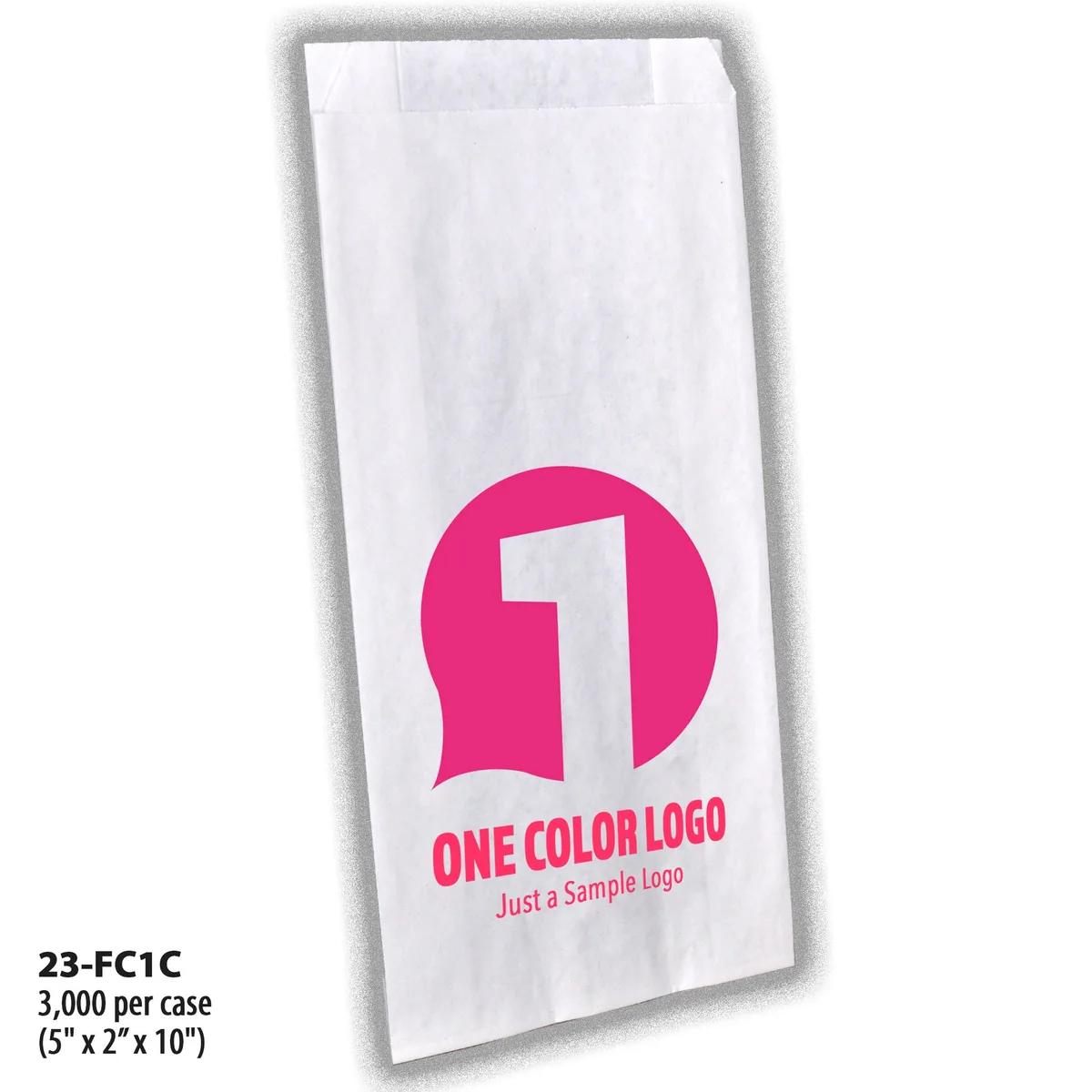 Full-Custom, 1-Color Bags, paper bag, #23 (5" x 2" x 10")