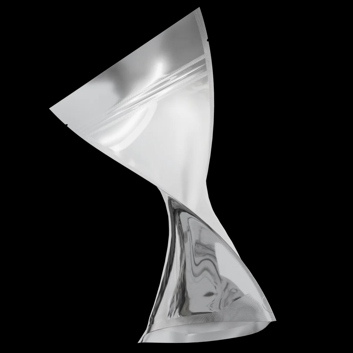 1 oz Gloss Silver/Clear, gloss silver/clear mylar bag