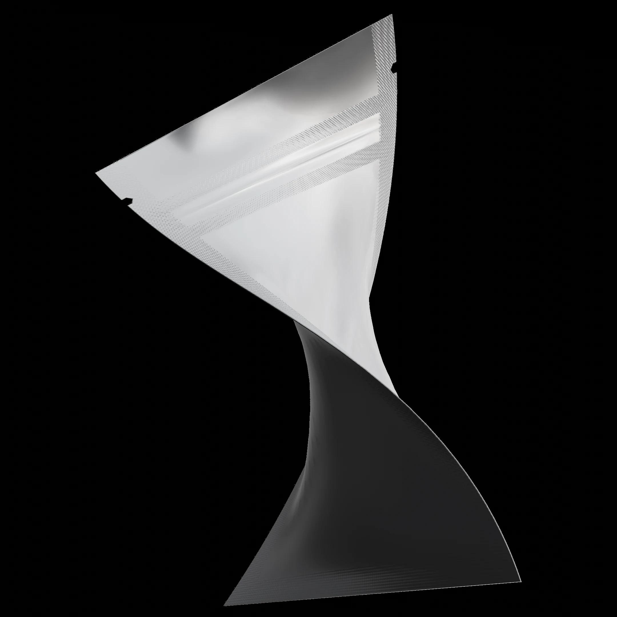 1g Matte Black/Clear, matte black/clear mylar bag