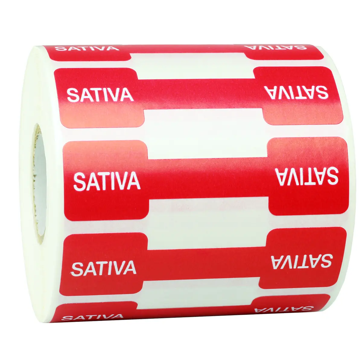 Red Tamper Evident Universal Marijuana Strain Labels, dispensary compliance labels